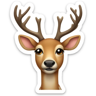 deer with eyelashes  sticker