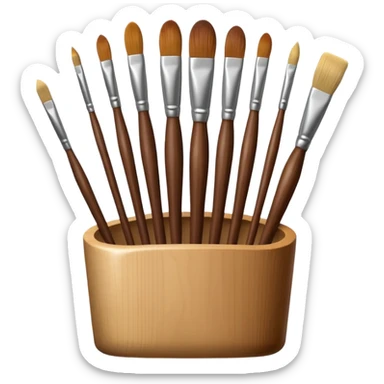 artist brushes sticker
