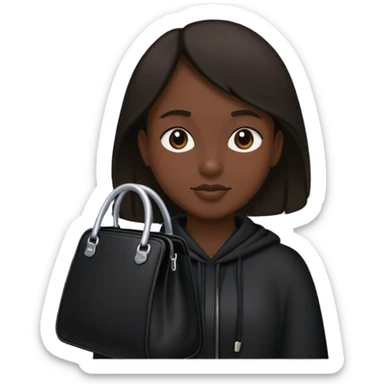 A robber with a black bag sticker