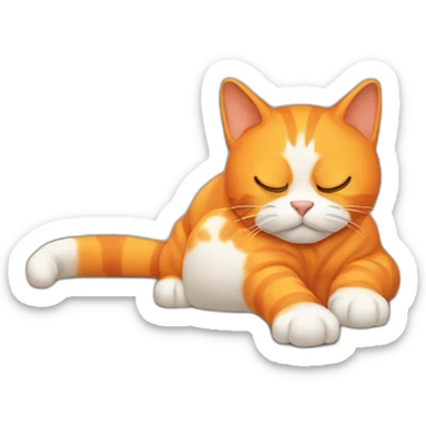 Orange cat puking sticker