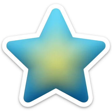 STAR blue mixed with yellow sticker