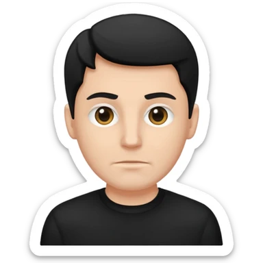 gil be white and be wering black sticker