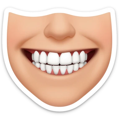 smile mostrando dientes sticker