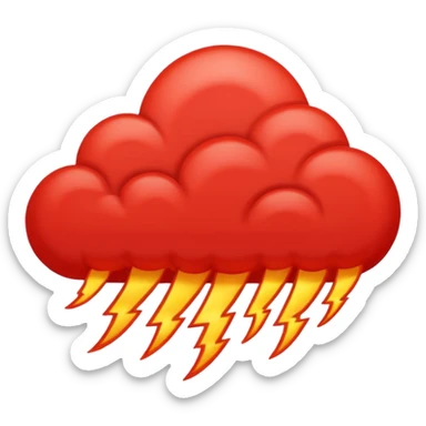 thunder red sticker