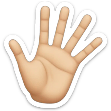 a hand with 7 fingers sticker