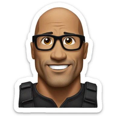 The rock avec des lunettes noires qui lève le doit vers le haut sticker
