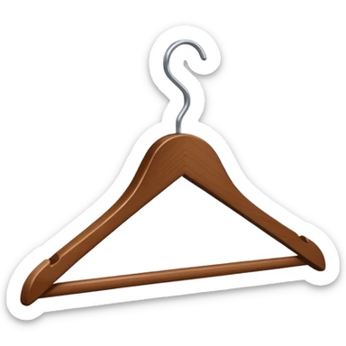 Hanger emoji wooden and angle sticker