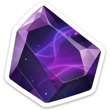 dark purple iridescent nebula crystal shard sticker