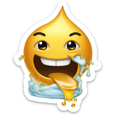 Emoji smiling vomiting honey sticker