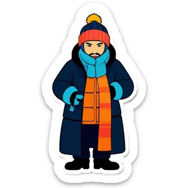 Eine Gruppe, die im Winter Shido fährt sticker