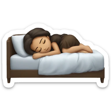 Brunette girl sleeping sticker