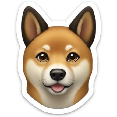 Black and tan Shiba inu sticker