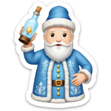 Father Frost Bottle with Popping Cork sticker