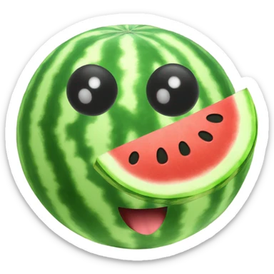 Watermelon as a dog sticker