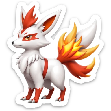 Braixen-Combusken-Zangoose-Blaziken-fusion sticker