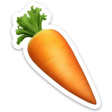 Carrot going into a yellow Peach  sticker