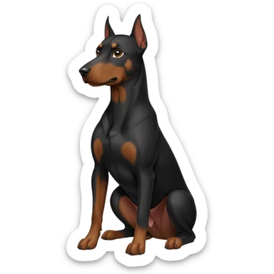 black doberman Y3 sticker
