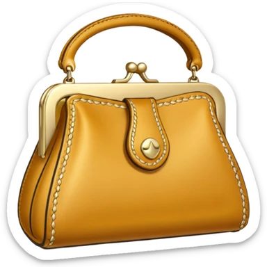 golden luxury purse sticker