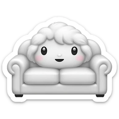 White couch sticker