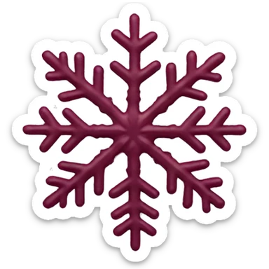 burgundy shimer snowflake sticker