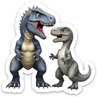T rex vs indominus rex sticker