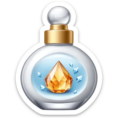 body cream cristal bottle sticker