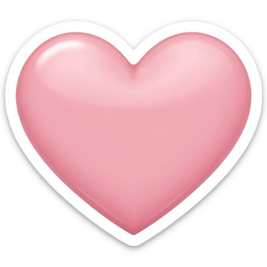 Corazón rosa claro sticker