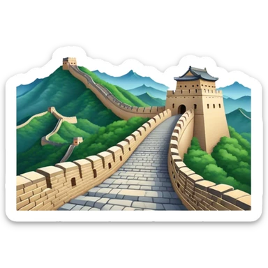 great wall of china, no frame sticker