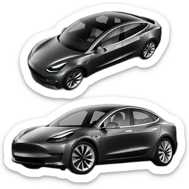 Tesla model 3 black gray sticker