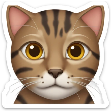 brown tabby cat sticker
