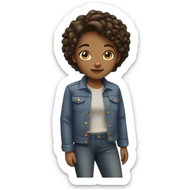 A tomboy girl sticker