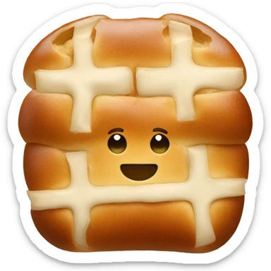 Hot cross bun sticker