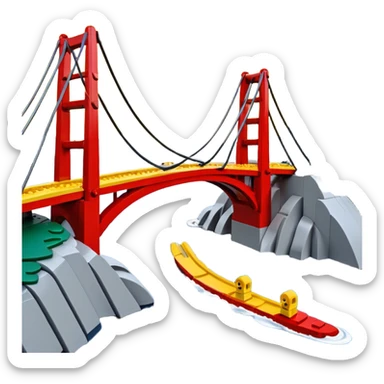 Edvard munch the scream landscape in Lego sticker