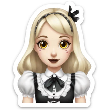 alice in wonderland gothic lolita look sticker
