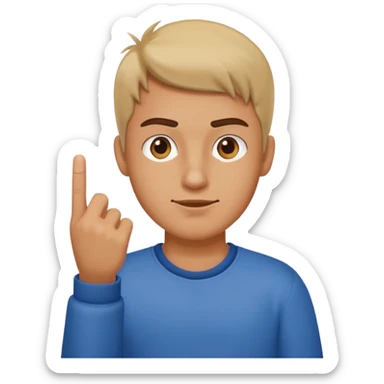 Chill guy middle finger sticker