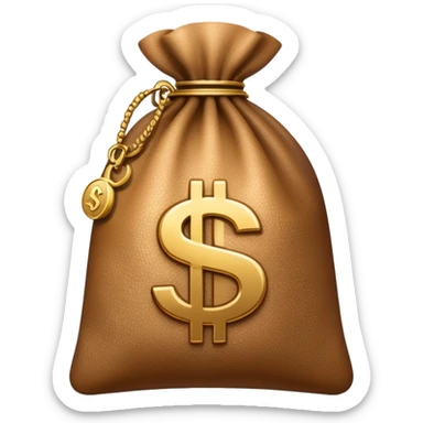 Money bag with dollar sign sticker