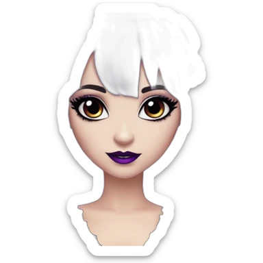 Elissabat-vampire-monsterhigh-goth-romantic-bangs-hair-purple-black sticker