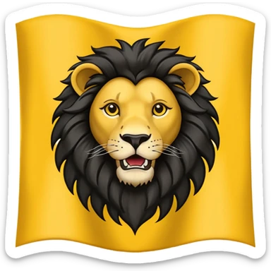 Drapeau flandres lion noir sur fond jaune  sticker