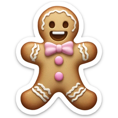 Pastel gingerbread man sticker