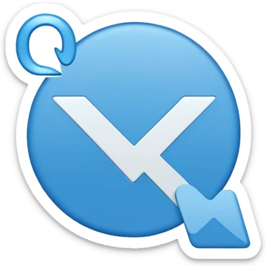 The blue check mark and the check mark itself should be in the middle without shadows.  sticker