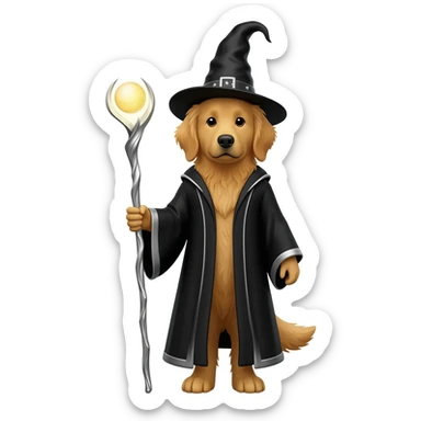 Dog wizard sticker