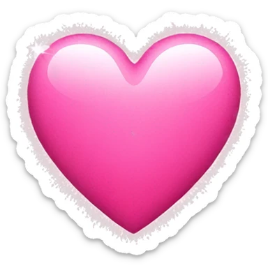 pink heart with sparkle sticker