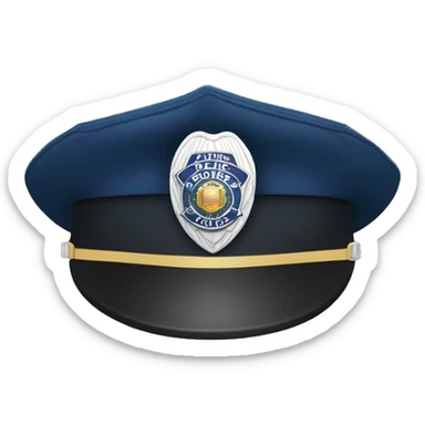 POLICE HAT sticker