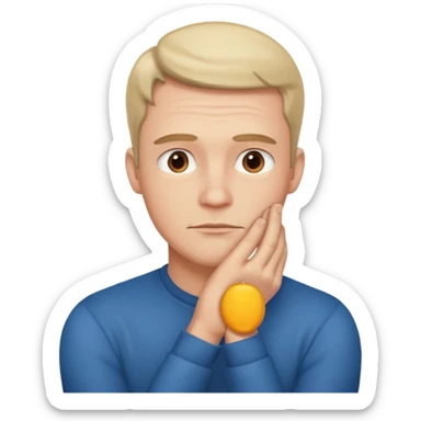 🧍‍♂️ thinking face with hands on chin sticker