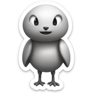 lonely pokemon in monochrome sticker