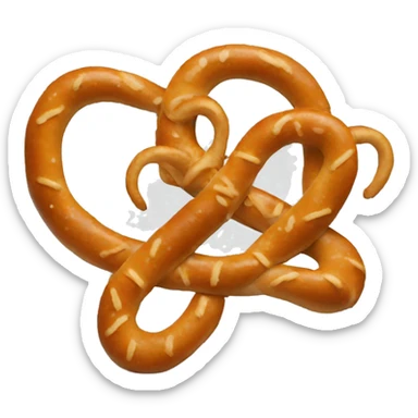 happy pretzel sticker