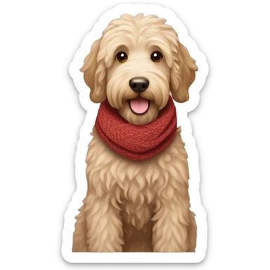 labradoodle-in-the-scarf sticker