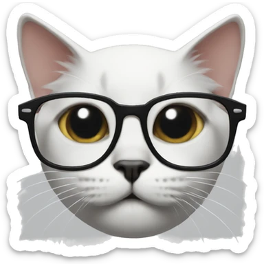 cat with thug life glasses sticker