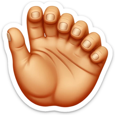 back of veiny fist rearview sticker