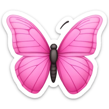 pink butterfly sticker